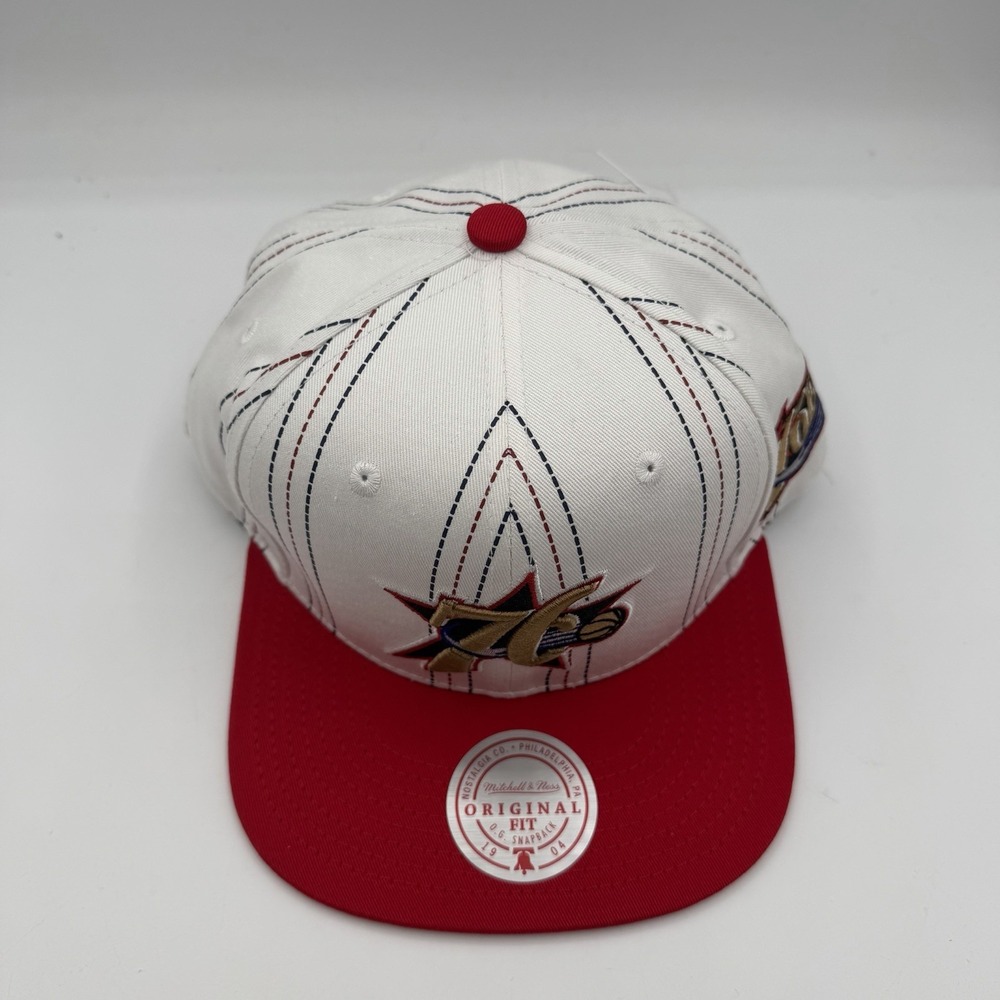Mitchell & Ness Philadelphia 76ers Triplin Hat Cap Snapback Original Fit Retro - Picture 3 of 10